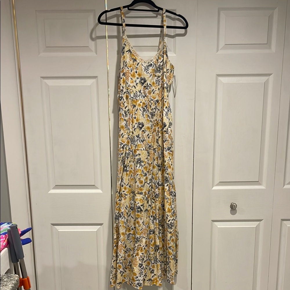 Floral Yellow Maxi Dress